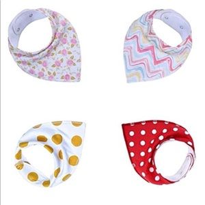Girls baby bandanas. 4 pack